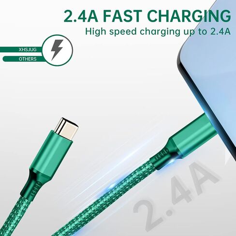 USB A to Lightning Cable 3.3FT 6.6FT, [Apple MFi Certified], Long Lightning Silicone Fast Charging Cable, Suitable for iPhone 14/14 Pro/13/12 Pro Max/12/11/X/XS/8 Plus and More（Silicone Green） in Saudi Arabia
