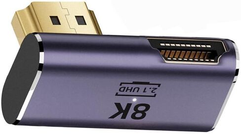 xiwai HDMI 8K ذكر إلى HDMI 2.1 أنثى عمودي 90 درجة بزاوية منخفضة UHD تمديد محول دعم 8K 60hz HDTV in Saudi Arabia
