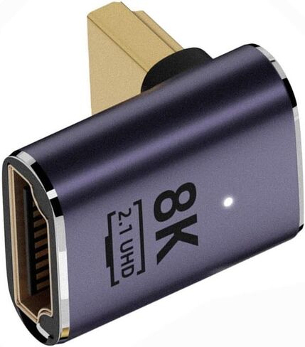xiwai HDMI 8K ذكر إلى HDMI 2.1 أنثى عمودي 90 درجة بزاوية منخفضة UHD تمديد محول دعم 8K 60hz HDTV in Saudi Arabia