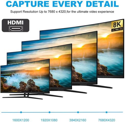 xiwai HDMI 8K ذكر إلى HDMI 2.1 أنثى عمودي 90 درجة بزاوية منخفضة UHD تمديد محول دعم 8K 60hz HDTV in Saudi Arabia