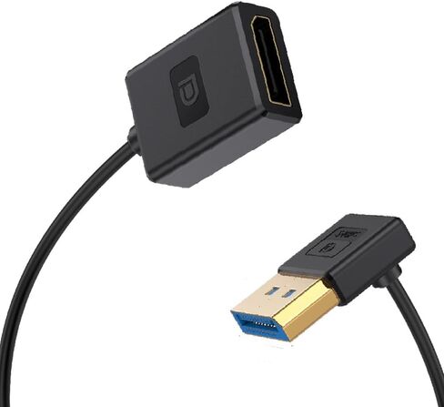 1ft DisplayPort UHD Extension Silicone Cable, OD 3.8mm Ultra Thin HDMI DisplayPort 1.4V Extender Cord, Straight Male to Straight Female DP 32.4Gbps Ultra High Speed Cable, 8K@60Hz in Kuwait