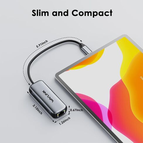 WAVLINK 5Gbps USB C to Ethernet Adapter, 5000Mbps USB-C to RJ45 Network Converter (Thunderbolt 4/3 Compatible), Aluminum Case for Windows, Mac OS, iPad OS and More, Realtek RTL8157 Chipse. in Saudi Arabia