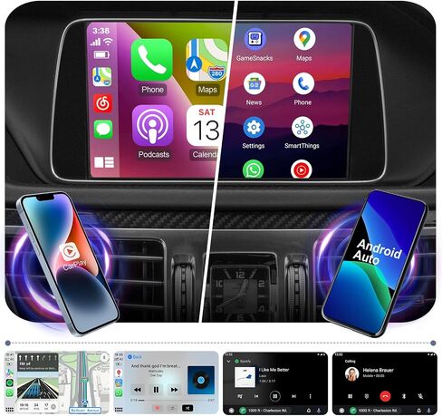Wireless CarPlay Receiver SmartBox for Mercedes Benz A/B/C/E/CLA/GLA/GLK/ML/SLK 2011-2016 with NTG4.5 Carplay Interface Retrofit kit Decoder, Support Android Auto, Mirror Link, Reverse Camera, in Saudi Arabia