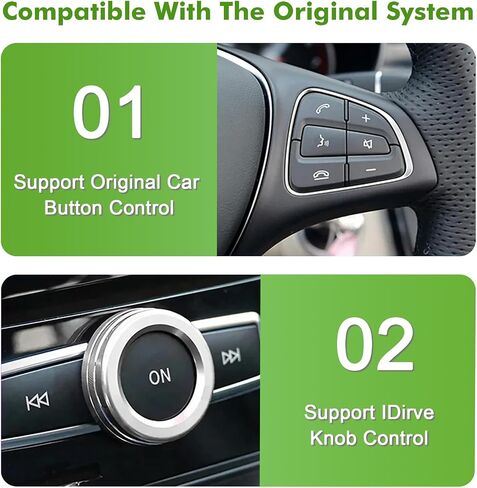 Wireless CarPlay Receiver SmartBox for Mercedes Benz A/B/C/E/CLA/GLA/GLK/ML/SLK 2011-2016 with NTG4.5 Carplay Interface Retrofit kit Decoder, Support Android Auto, Mirror Link, Reverse Camera, in Saudi Arabia