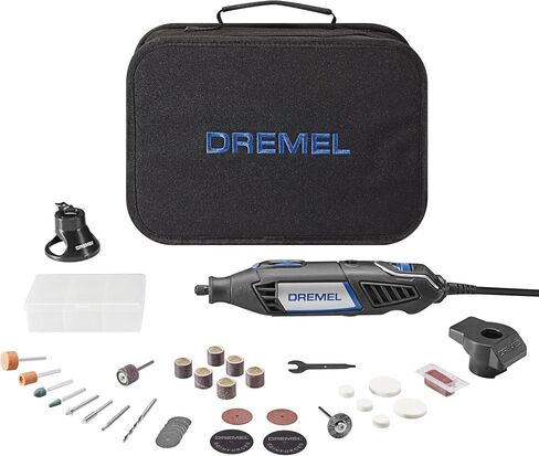 مجموعة الأدوات الدوارة ذات السرعة المتغيرة 4000-1/25 من Dremel - النقش والصقل والصنفرة - مثالية للقطع والصنفرة التفصيلية والنقش ونحت الخشب والتلميع - ملحق واحد و25 ملحقًا in Saudi Arabia