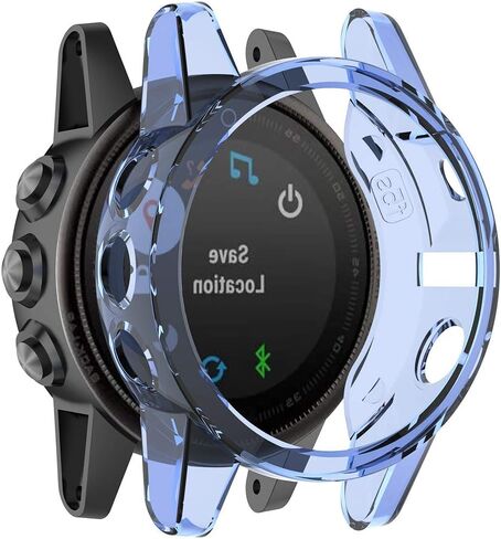 حافظة ساعة REYDA مكونة من قطعتين متوافقة مع Garmin Fenix ​​5S/5S Plus، حافظة رفيعة للغاية من السيليكون الناعم المقاوم للصدمات وإطار مقاوم للصدمات لهاتف Garmin Fenix ​​5S/5S Plus (بدون واقي شاشة) in Kuwait