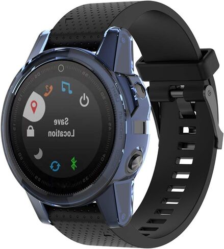 حافظة ساعة REYDA مكونة من قطعتين متوافقة مع Garmin Fenix ​​5S/5S Plus، حافظة رفيعة للغاية من السيليكون الناعم المقاوم للصدمات وإطار مقاوم للصدمات لهاتف Garmin Fenix ​​5S/5S Plus (بدون واقي شاشة) in Kuwait