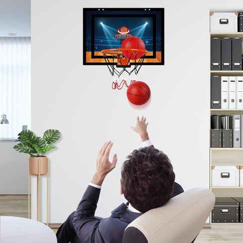 AOKESI Basketball Hoop Indoor for Kids, Mini Basketball Hoop with Light, Batteries & Electronic Scoreboard Over The Door Basketball Toys Christmas Birthday Gift for 3-12 Year Old Boys Girls Adults in Saudi Arabia