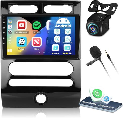 2+64G Android Car Stereo for Ford Expedition 2006-2017 (Auto A/C) Upgrade Replacement Radio Carplay Android Auto Mirror Link 30 Themes 9 inch Touchscreen Head Unit FM GPS Bluetooth+Backup Camera&MIC in Kuwait