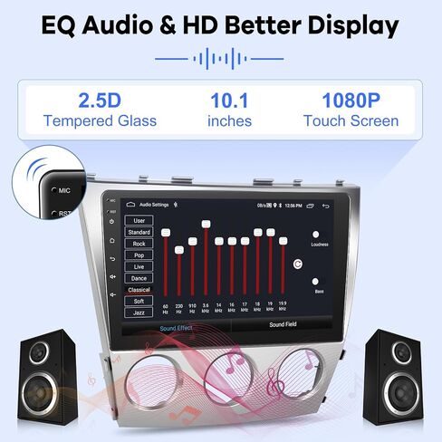 EKAT [2+64G] Car Radio for Toyota Camry 2006 2007 2008 2009 2010 2011 ((for Manual A/C)), 10.1 inch Android 13 Touch Screen Camry Stereo, Carplay/Android Auto/EQ Audio/SWC/Bluetooth/Mirror Link in Saudi Arabia