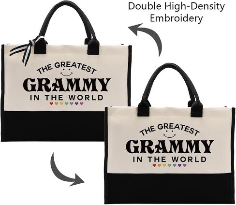 Nonna Tote Bag Gift, The Greatest Nonna In the World, Nonna Gift Utility Tote, Cotton Canvas Tote Bag, Canvas Tote Bag for Gifting, Inspirational Gift, Mother's Day Birthday Gift for Nonna in Saudi Arabia