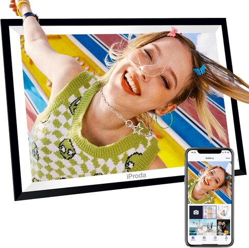 Digital Picture Frame, 32GB 15.6 inch Large WiFi Digital Photo Frame for Mom Electronic Digital Picture Frames Load from Phone FHD 1080P Video Picture Frame Portaretrato Digital in Saudi Arabia