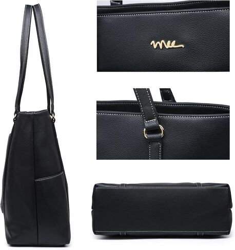 حقيبة كمبيوتر محمول كلاسيكية من الجلد لأجهزة الكمبيوتر المحمول مقاس 15 15.6 بوصة حقيبة حمل للسفر مع تصميم حزام عربة ذكي in Kuwait