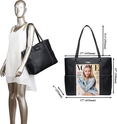 حقيبة كمبيوتر محمول كلاسيكية من الجلد لأجهزة الكمبيوتر المحمول مقاس 15 15.6 بوصة حقيبة حمل للسفر مع تصميم حزام عربة ذكي in Kuwait