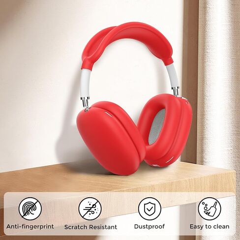 AHASTYLE Silicone Case Cover for AirPods Max Headphones [4 in 1] Anti-Scratch Ear Pad Cover/Ear Cups Cover/Headband Pad/Headband Cover for Airpods Max Accessories Soft Case for Apple AirPods Max(Pink) in Saudi Arabia