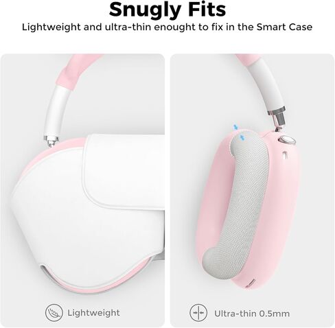 AHASTYLE Silicone Case Cover for AirPods Max Headphones [4 in 1] Anti-Scratch Ear Pad Cover/Ear Cups Cover/Headband Pad/Headband Cover for Airpods Max Accessories Soft Case for Apple AirPods Max(Pink) in Saudi Arabia