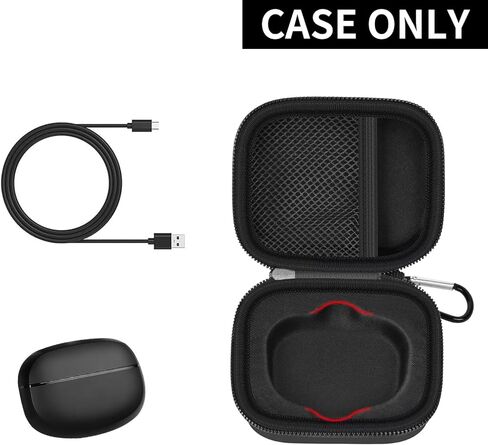 حافظة PAIYULE متوافقة مع سماعات الأذن Bose Ultra Open، حامل تخزين سماعات الأذن بمشبك لاسلكي مفتوح للأذن لصندوق الشحن، جيب شبكي منظم لسماعات الرأس OpenAudio لـ USB-C (حقيبة فقط) أسود in Kuwait