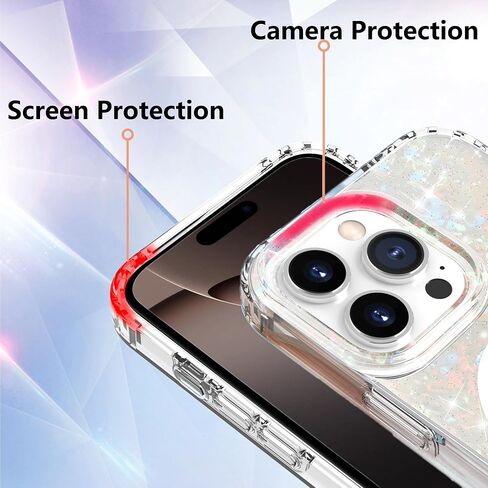 Tksafy for iPhone 16 Pro Max Case, Compatible with MagSafe, Cute Glitter Pearl Design for Women and Girls, Hard PC Protective Bumper Phone Case for iPhone 16 ProMax 6.9-inch 2024, Cloud in Saudi Arabia