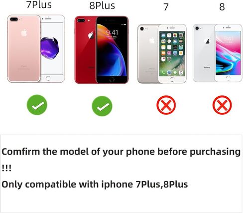 استبدال زجاج الكاميرا الخلفية من wahci متوافق مع iPhone 7 Plus وiPhone 8 Plus، مع واقي العدسة، أداة إصلاح، لا يتطلب غراء، رابطة قوية، تركيب سهل وسريع in Saudi Arabia