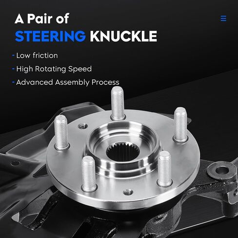 Front Right Side Steering Knuckle & Wheel Bearing Hub Assembly Compatible with Ford Fusion 06-2012, for Lincoln MKZ 07-2012, for Zephyr 06, for Mercury Milan 06-2011, Replace for 698-408, LK012 in Kuwait