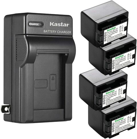 Kastar 3 عبوات BP-727 BP727 شاحن حائط تيار متردد متوافق مع Canon VIXIA HF R40 HFR40، VIXIA HF R42 HFR42، VIXIA HF R50 HFR50، VIXIA HF R52 HFR52، VIXIA HF R60 HFR60، VIXIA HF R62 HFR62 in Saudi Arabia