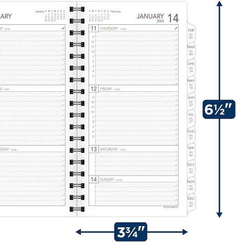 AT-A-GLANCE 2025 Planner Refill, Weekly, 3-3/4" x 6-3/4", Portable Size, Loose-Leaf (063-285Y) in Saudi Arabia