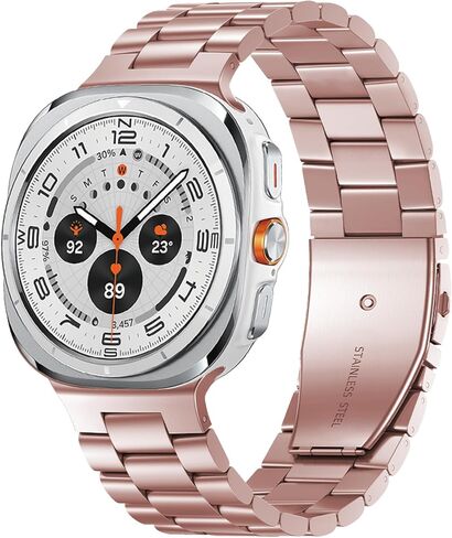 Galaxy Watch Ultra Bands,No Gap Metal Stainless Steel Band Strap Wistband for Samsung Galaxy Watch 7 Ultra Band 47mm Men Women in Saudi Arabia