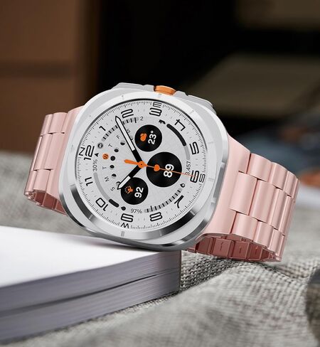 Galaxy Watch Ultra Bands,No Gap Metal Stainless Steel Band Strap Wistband for Samsung Galaxy Watch 7 Ultra Band 47mm Men Women in Saudi Arabia