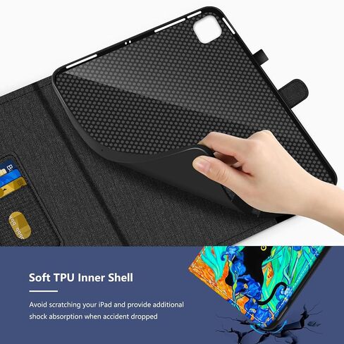 iPad Air 13 Inch Case M2 2024, iPad Pro 12.9 Case 6th/5th/4th/3rd Gen with Pencil Holder Shockproof Case for iPad Air 13 Case Adjustable Stand Magnetic Closure/Card Slots/Auto Wake Sleep,Irises Cat in Saudi Arabia