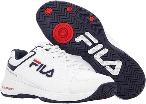 حذاء Fila للرجال ذو الارتداد المزدوج 3، اللون: أبيض/Fnvy/فريد، الحجم: 13 (1PM00601-125-13) in Saudi Arabia