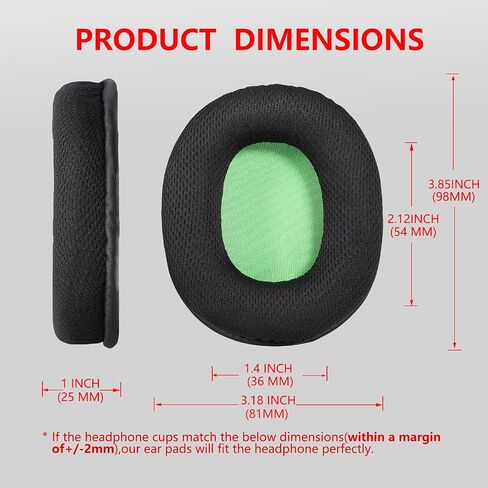 Krone Kalpasmos Cooling-Gel Replacement Earpads - Instant-Chill Cushions for Turtle Beach Stealth 700/600/520 and Audio Technica ATH-M50X/M40X/M30X & More in Kuwait
