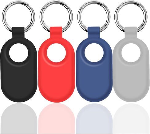 مجموعة مكونة من 4 قطع من غطاء السيليكون لهاتف Galaxy SmartTag2 (أسود + أحمر + كحلي + رمادي) in Saudi Arabia