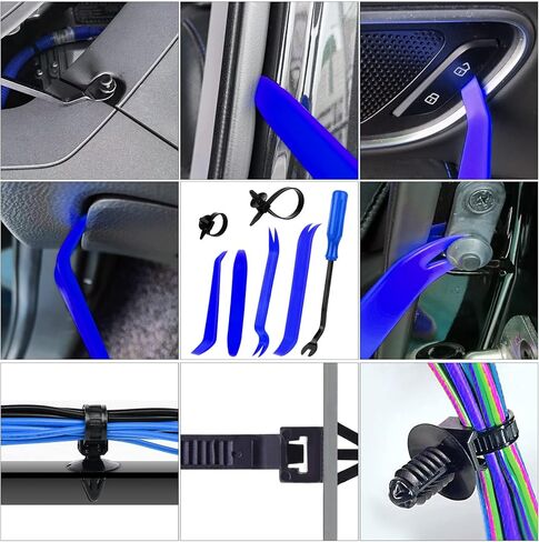 835 PCS Car Push Retainer Clips and Plastic Fasteners Kit - 24 Sizes Nylon Bumper Fender Clips Plastic Rivets with Fasteners Removal Tool for Toyota GM Ford Honda Acura Chrysler in Kuwait