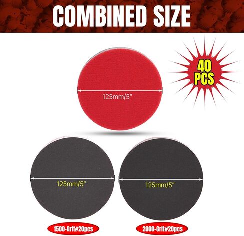 60 Pcs Sanding Disc Set,3 Inch Round Sponge Sandpaper Include 1200,2000,3000 Grits 20 Pieces Each for Polishing and Polishing of Woodworking Furniture, Metal Jade, etc in Saudi Arabia