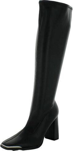 حذاء Bar III نسائي Haydin Dressy بكعب مربع حتى الركبة أسود 8.5 متوسط ​​(B,M) in Kuwait