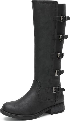 GLOBALWIN Women's Knee High Boots Horseback Riding Tall Boots For Women With Low Heel Comforable For Walking in Kuwait
