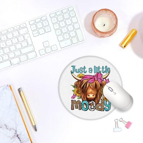 When Life Gets Blurry Adjust Your Focus Floral Camera Small Mouse Pad 7.9x7.9 Inches,Washable Round Cloth Mousepad for Office Laptop Computer,Non-Slip Rubber Base Mouse Pads for Wireless Mouse in Saudi Arabia