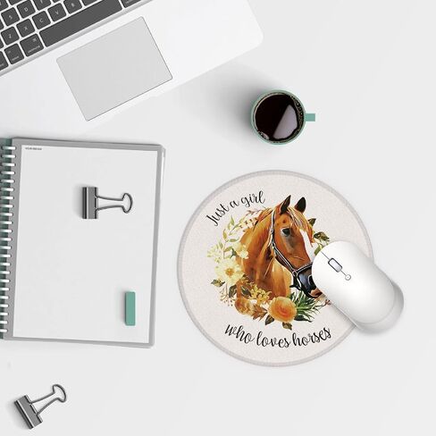 When Life Gets Blurry Adjust Your Focus Floral Camera Small Mouse Pad 7.9x7.9 Inches,Washable Round Cloth Mousepad for Office Laptop Computer,Non-Slip Rubber Base Mouse Pads for Wireless Mouse in Saudi Arabia
