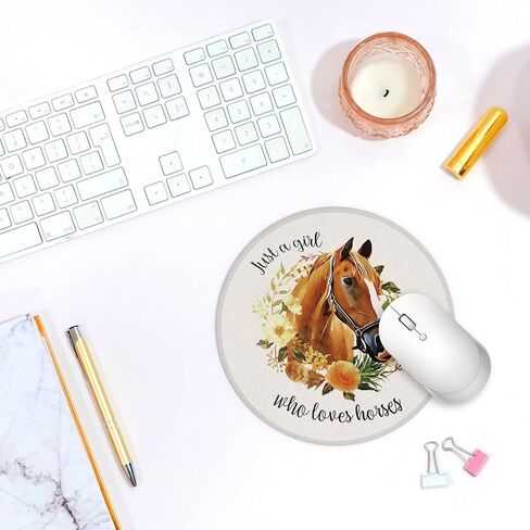 When Life Gets Blurry Adjust Your Focus Floral Camera Small Mouse Pad 7.9x7.9 Inches,Washable Round Cloth Mousepad for Office Laptop Computer,Non-Slip Rubber Base Mouse Pads for Wireless Mouse in Saudi Arabia