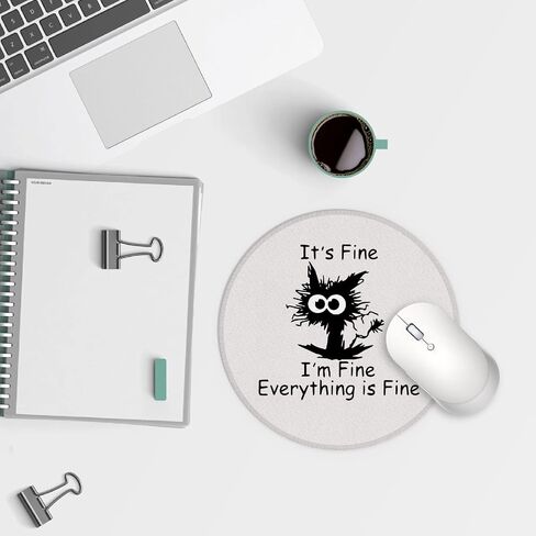 When Life Gets Blurry Adjust Your Focus Floral Camera Small Mouse Pad 7.9x7.9 Inches,Washable Round Cloth Mousepad for Office Laptop Computer,Non-Slip Rubber Base Mouse Pads for Wireless Mouse in Saudi Arabia
