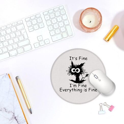 When Life Gets Blurry Adjust Your Focus Floral Camera Small Mouse Pad 7.9x7.9 Inches,Washable Round Cloth Mousepad for Office Laptop Computer,Non-Slip Rubber Base Mouse Pads for Wireless Mouse in Saudi Arabia