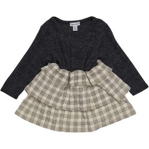 Splendid Baby Girls' One Size Long Sleeve, Ruffled Plaid Dress