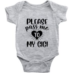 Please Pass Me To My GIGI Baby Long Sleeve Bodysuit
