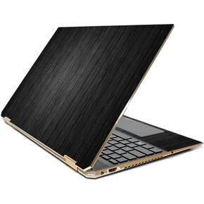 MightySkins Skin Compatible With HP Spectre x360 15.6" Gem-Cut (2019) - Black Wood | Protective, Durable, and Unique Vinyl Decal wrap cover | Easy To Apply, Remove, and Change Styles | Made in the USA