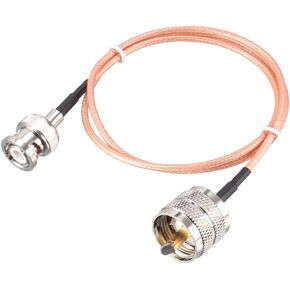 uxcell UHF () Male to BNC Male Antenna Radio Cable RG316 Coax Cable 2 Ft