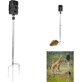 PellKing Universal Hunting & Trail Cameras Holder Stake,1/4''-20 Ground Mount for Hunting Camera,Action Camera,Solar Panels, Night Fishing Mounts