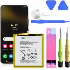 Battery for Galaxy S22 Plus,Upgraded 5800mAh EB-BS906ABY Replacement Battery for Samsung Galaxy S22 Plus 5G SM-S906U S906B S906W S906N with Repair Tool Kit
