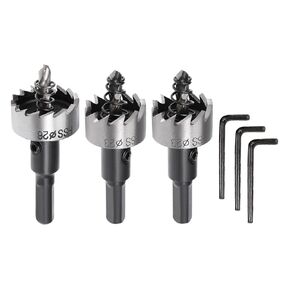 uxcell Drill Bits Hole Saws Set 23mm 26mm, HSS (High Speed Steel) Opener Cutter Tool for Metal Steel Iron Alloy Wood, 3pcs