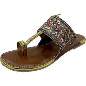 Shoe Bazar Ethnic Slippers For Women Slip Ons Grey Kolhapuri Chappals