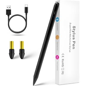iPad Pro 12.9" 6th/5th/4th Stylus Pencil,1.5mm Palm Rejection Fine Tip Active Pen Compatible with Apple Pencil for iPad Pro 12.9-Inch 6th/5th/4th Gen Stylus for Drawing Sketching Pen White